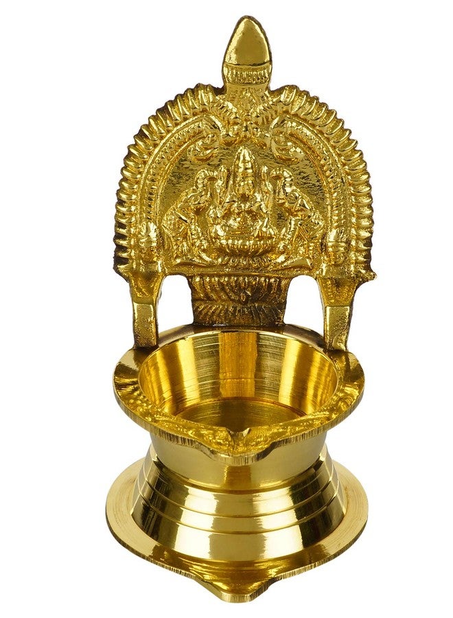 SH Retail Brass Kamakshi Oil Diya (Gold_2.7 Inch X 2.7 Inch X 4.3 Inch) - Image 1